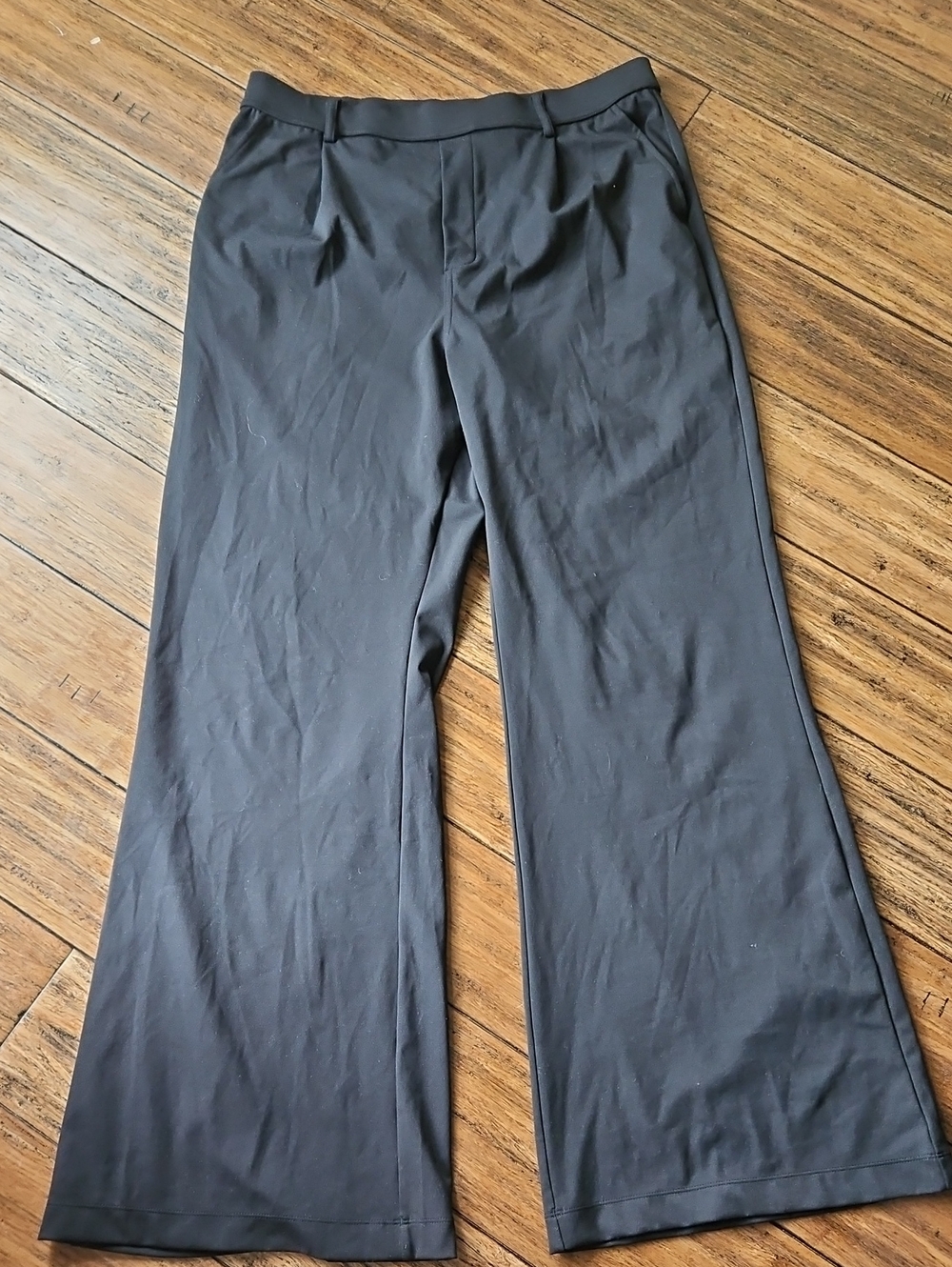 HALARA Black Wide-Leg Dress Trousers Large Tall